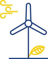 Wind Energy Line Two Color Icon vector