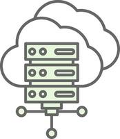 Cloud Computing Fillay Icon vector