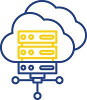 Cloud Computing Line Two Color Icon vector