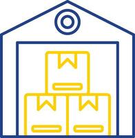 Warehouse Line Two Color Icon vector