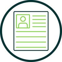 Curriculum Line Circle Icon vector