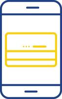 Mobile Banking Line Two Color Icon vector