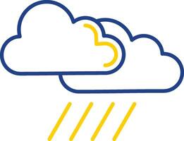 Cloud Line Two Color Icon vector