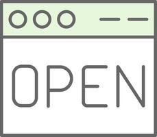 Open Fillay Icon vector