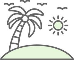 Beach Fillay Icon vector