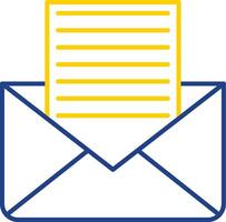 Envelope Line Two Color Icon vector