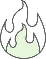 Flame Fillay Icon vector