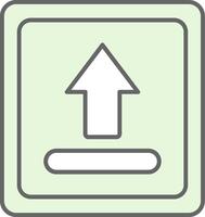 Uploading Fillay Icon vector