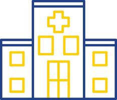 Hospital Line Two Color Icon vector