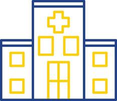 Hospital Line Two Color Icon vector