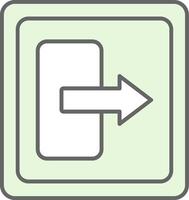 Log Out Fillay Icon vector