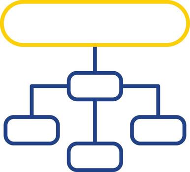 Hierarchical Structure Line Two Color Icon vector