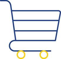 Shopping Cart Line Two Color Icon vector