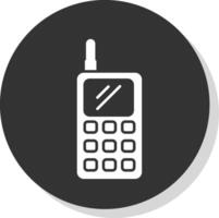 Walkie Talkie Glyph Grey Circle Icon vector