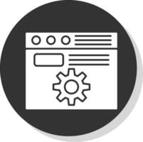 Information Management Glyph Grey Circle Icon vector