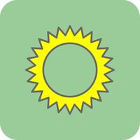 Sun Filled Yellow Icon vector