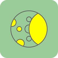 Moon Phase Filled Yellow Icon vector