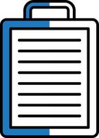 Clipboard Filled Half Cut Icon vector