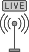 Broadcast Fillay Icon vector