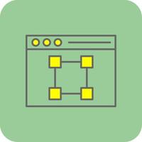 Text Editor Filled Yellow Icon vector
