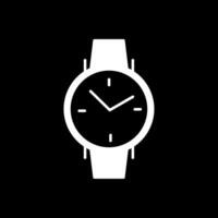 Wristwatch Glyph Inverted Icon vector