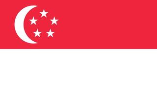 Singapore flag vector illustration. Singapore national flag.