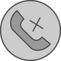 Missed Call Fillay Icon vector