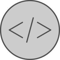 codificación relleno icono vector