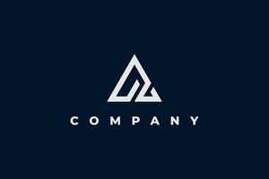 modern abstract triangle and pyramid logo vector