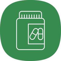 Pill Line Curve Icon vector