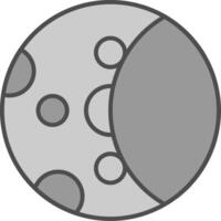 Moon Phase Fillay Icon vector