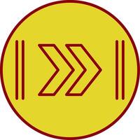 Fast Forward Line Two Color Icon vector