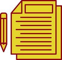 línea de documentos icono de dos colores vector