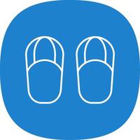 Sandals Line Curve Icon vector