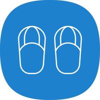 Sandals Line Curve Icon vector