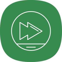 Skip Line Curve Icon vector
