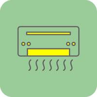 Air Conditioner Filled Yellow Icon vector