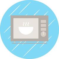 Microwave Flat Blue Circle Icon vector