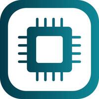 Circuit Board Glyph Gradient Round Corner Icon vector