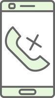 Missed Call Fillay Icon vector