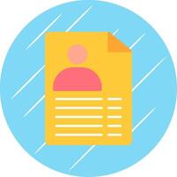 Document Flat Blue Circle Icon vector