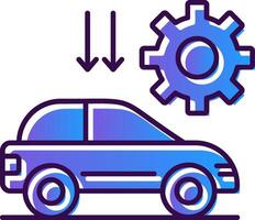 Car Settting Gradient Filled Icon vector
