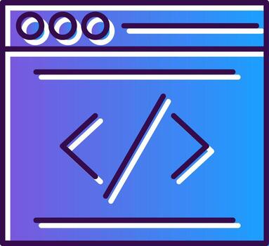 Coding Gradient Filled Icon vector