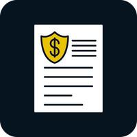 Insurance Glyph Two Color Icon vector