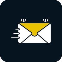 Envelope Glyph Two Color Icon vector