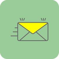 Envelope Filled Yellow Icon vector