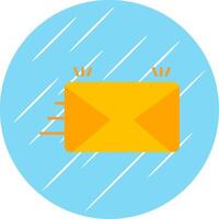 Envelope Flat Blue Circle Icon vector