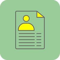 Document Filled Yellow Icon vector