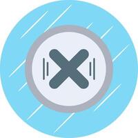 Cancel Flat Blue Circle Icon vector