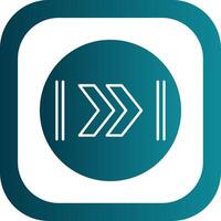 Fast Forward Glyph Gradient Round Corner Icon vector